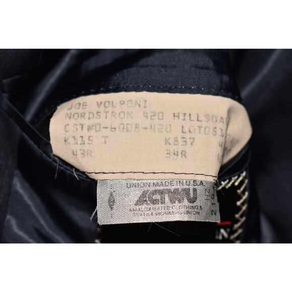 HICKEY FREEMAN $395 Navy Striped Wool‎ Two-Button Sport Coat Men's 43R - Picture 5 of 6